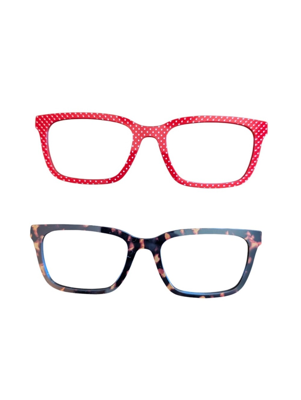 NIB Pair Eyewear - 2 Frames - The Larkin - Red Pin Dot & Tortoise